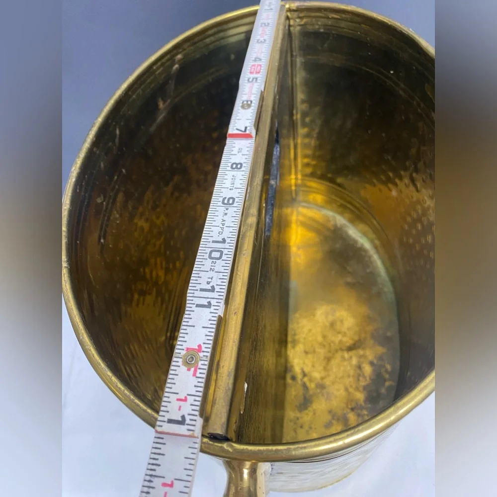 Lacquered Brass Decorative Divided Container